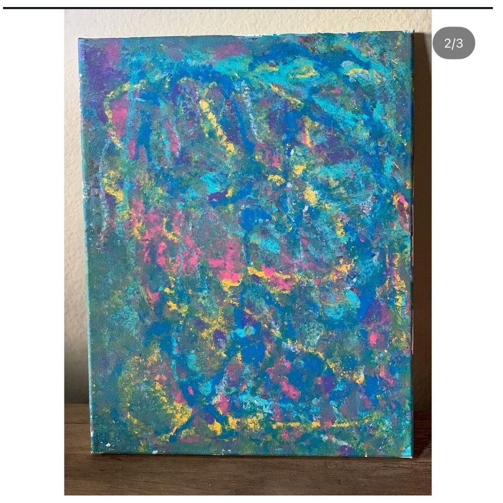 Original Abstract Painting 11x14 Canvas Art "Eugenes Garden"